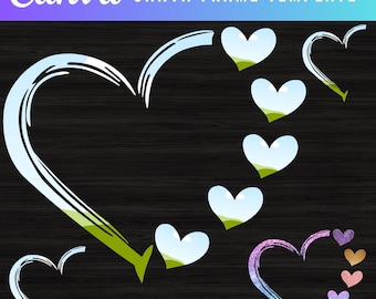 Personalizable Grandma Half a heart Canva Templates Template  ,Grandma Heart Design ,Grandma Mom Nana Mama AbuelaHalf a heart Canva Template