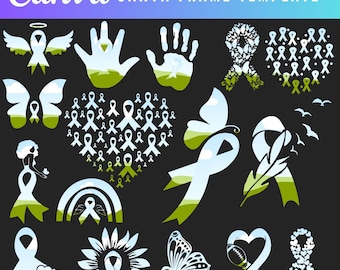Canva Frame Bundle , Canva Cancer Ribbon Template| Editable Ribbon Template, Custom Canva Photo Template, Editable Canva Frame