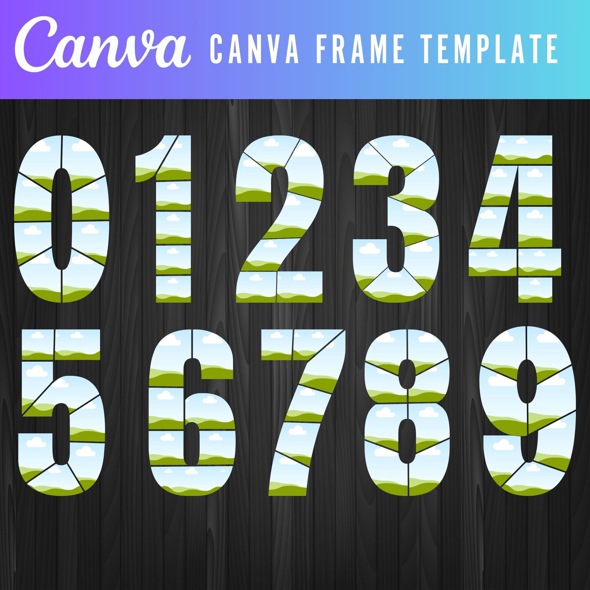 Canva Templates ,canva Photo Collage Letters, Editable Canva Template ...