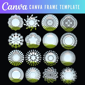 Canva Frames Bundle | Wind Spinner Canva Frame| Bundle| Set of 16 Different Wind Spinner Design Mockup| Canva Frames | Drag Drop Your Design