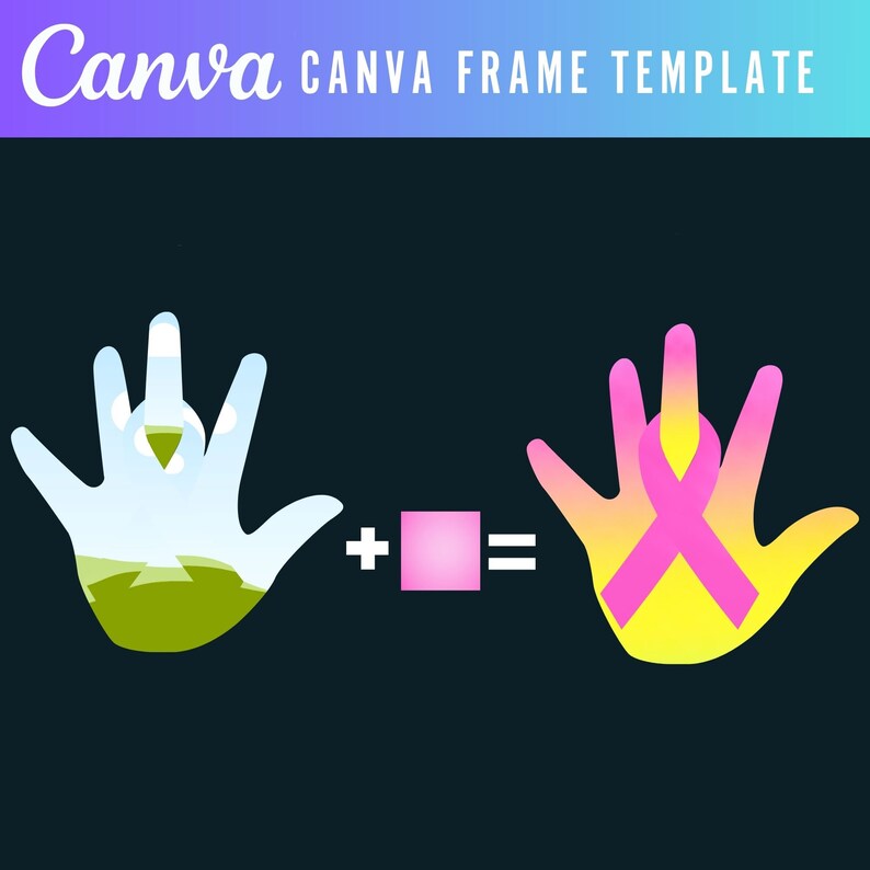 Canva Frame Bundle , Canva Cancer Ribbon Template| Editable Ribbon ...