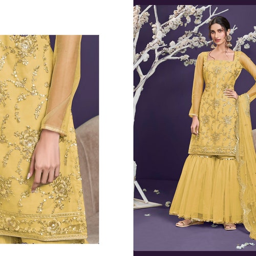New Heavy Butterfly shops Net With Embroidery Sequence Work Salwar Kameez Party Wear Women's Special Bollywood Dresses Marriage Function Wear Suit