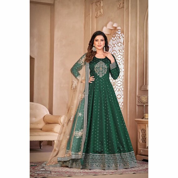 Floor touch dress with cheap dupatta
