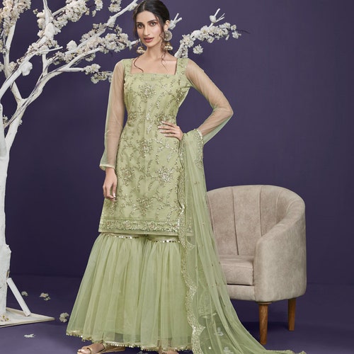 New Heavy Butterfly shops Net With Embroidery Sequence Work Salwar Kameez Party Wear Women's Special Bollywood Dresses Marriage Function Wear Suit