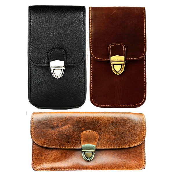 radis Belt Case,Étui pour téléphone portable,Cuir véritable,Cuir intégral,Fermeture coulissante 17 X 9 cm