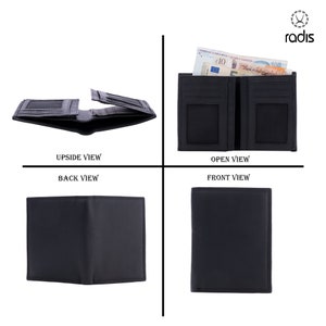 Cartera Greenn sin compartimento de cambio, extremadamente plana, monedero de cuero genuino, marca Greenn