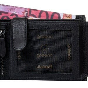 greenn RFID left-handed wallet,wallet,various models,genuine leather,double seam,bill compartments made of leather, image 6