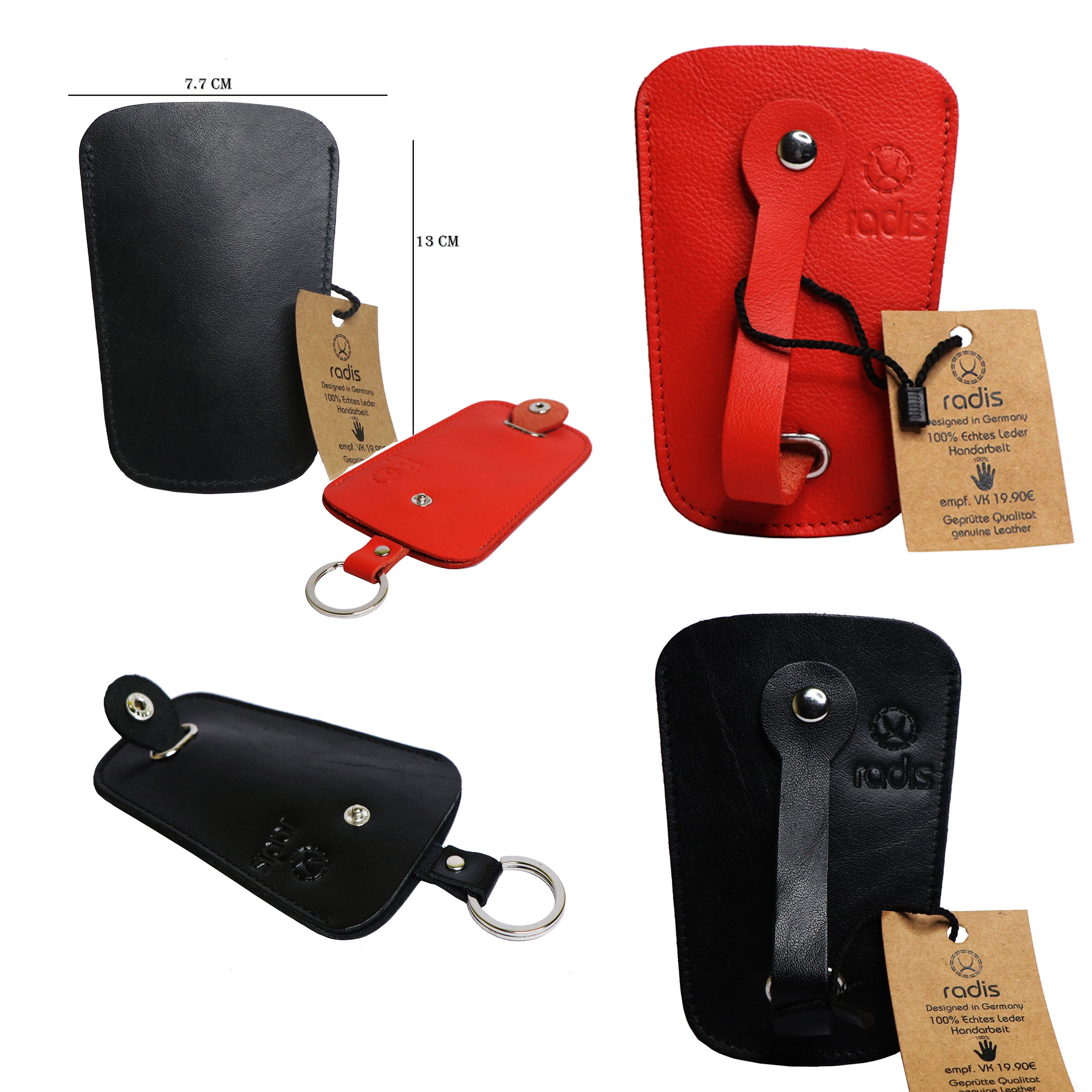 iSuperb® Praktisch Schlüsseletui Schlüsselmäppchen Leder Autoschlüssel Auto  Key Schlüsseltasche mit Reißverschluss für Damen Herren (Braun) :  : Fashion
