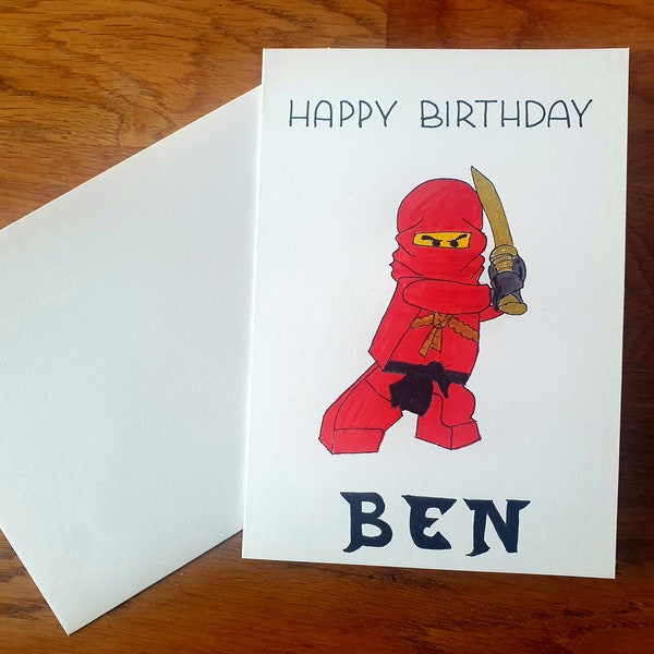 Birthday Card Ninjago Ninja Personalized