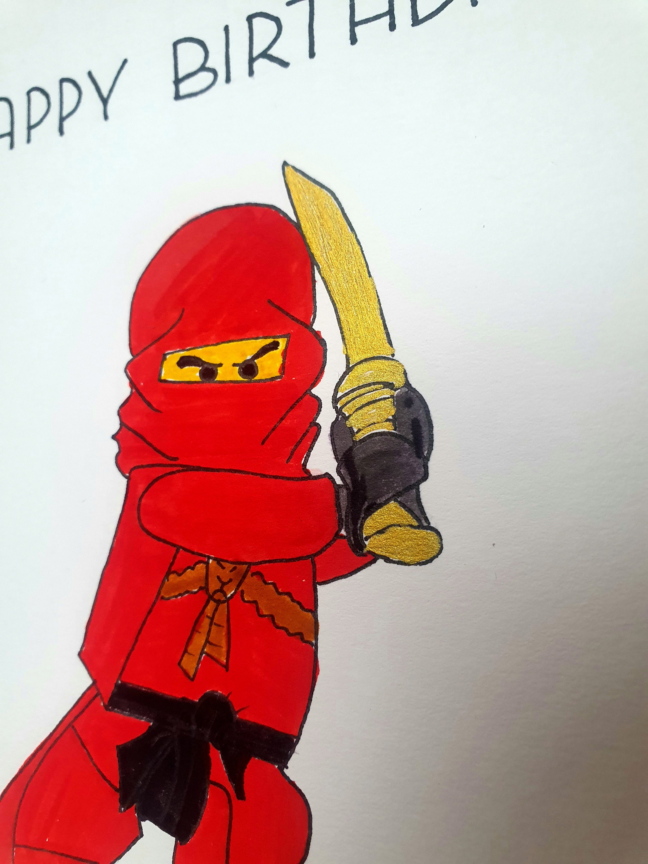 Geburtstagskarte Ninjago Ninja Personalisiert Etsy.de