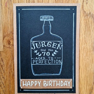 Geburtstagskarte Whisky Whiskey personalisiert