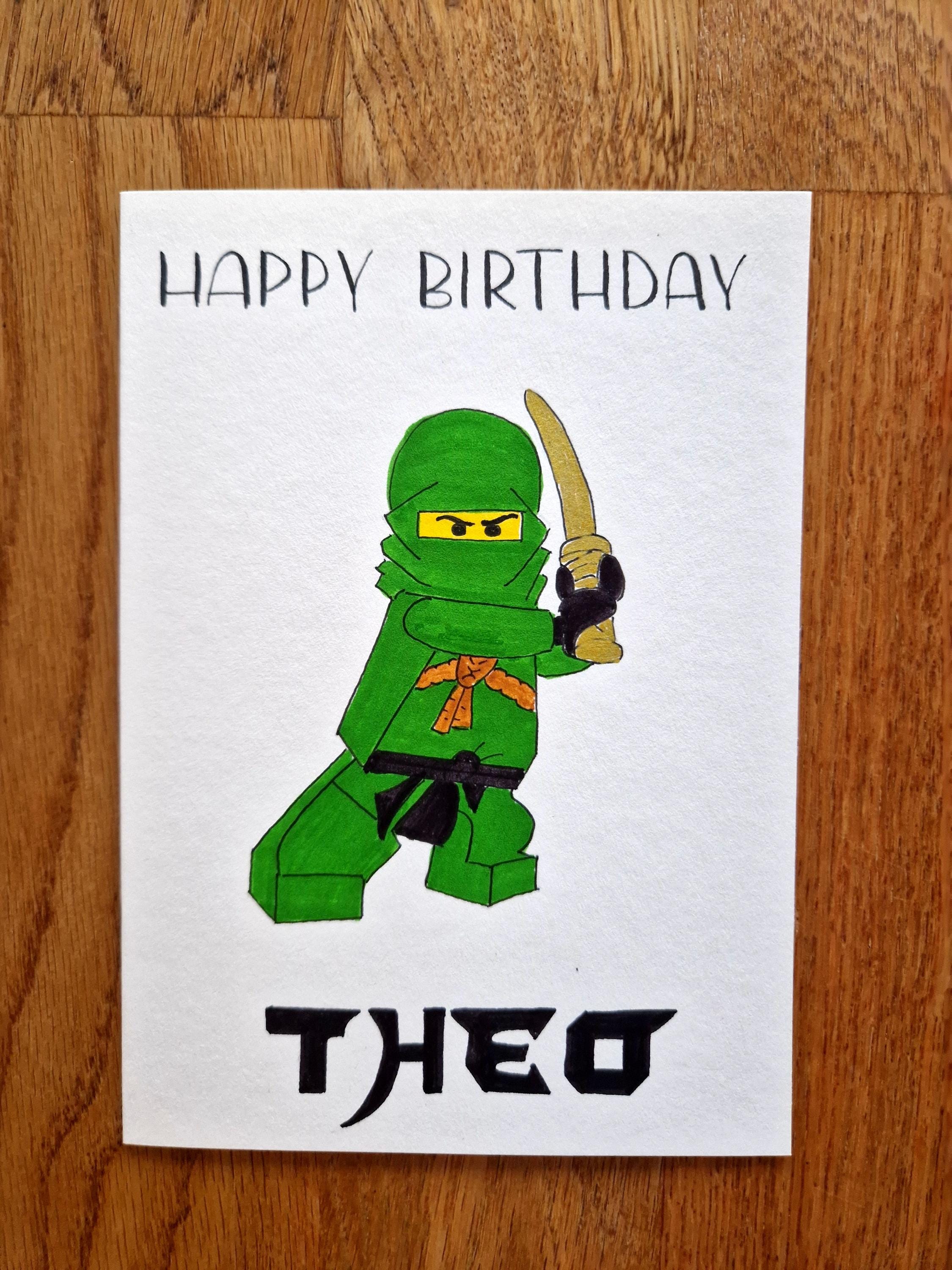 Birthday Card Ninjago Ninja Personalized Etsy