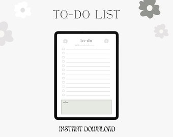 To-Do List | Digital To-Do List | Printable To-Do List | To-Do List Template | Check List Template | Goodnotes To-Do List | Undated To-Do