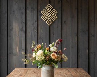 Celtic Knot Wooden Wall Art: Sacred Endless Knot Decor