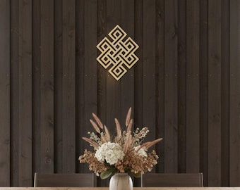 Wooden Celtic Knot Wall Art: Sacred Endless Knot Decor