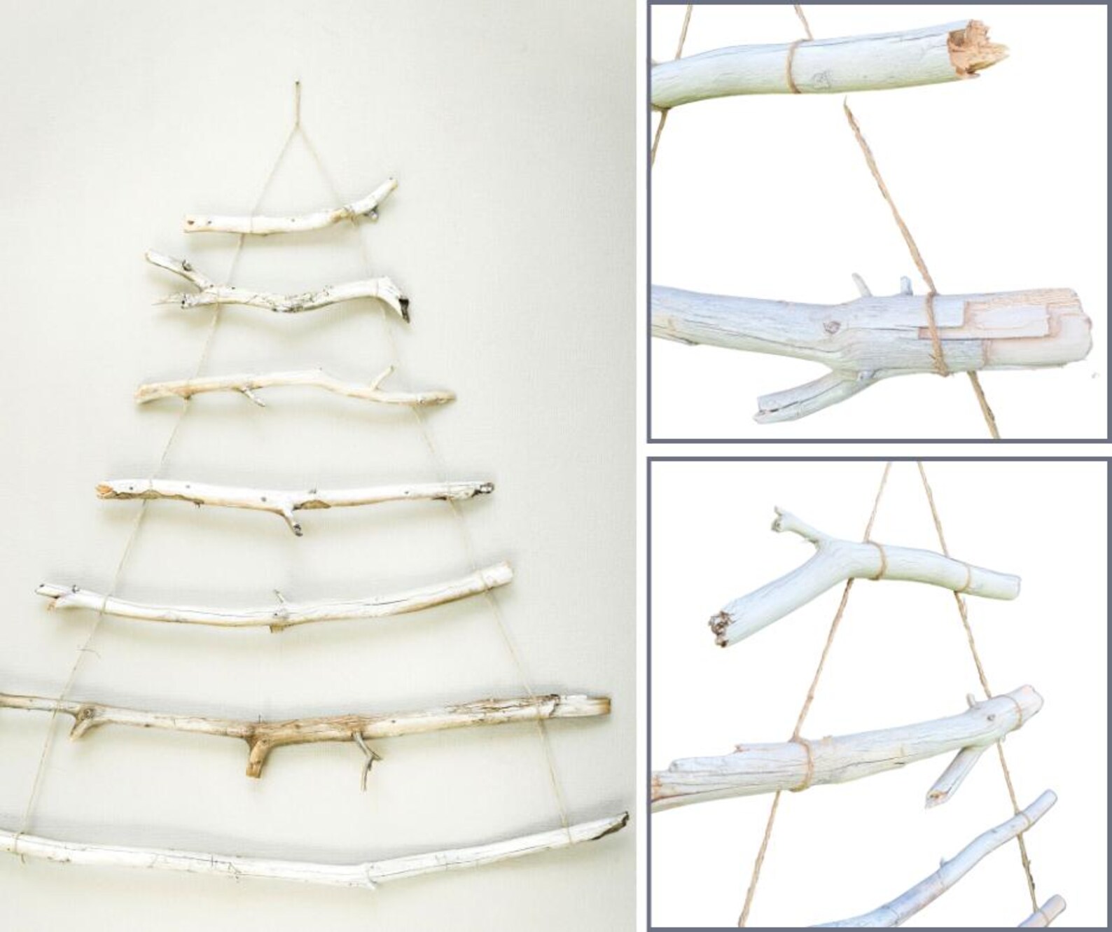 Handmade Wall Hanging Tree for Christmas, Minimalist Wall Hanging