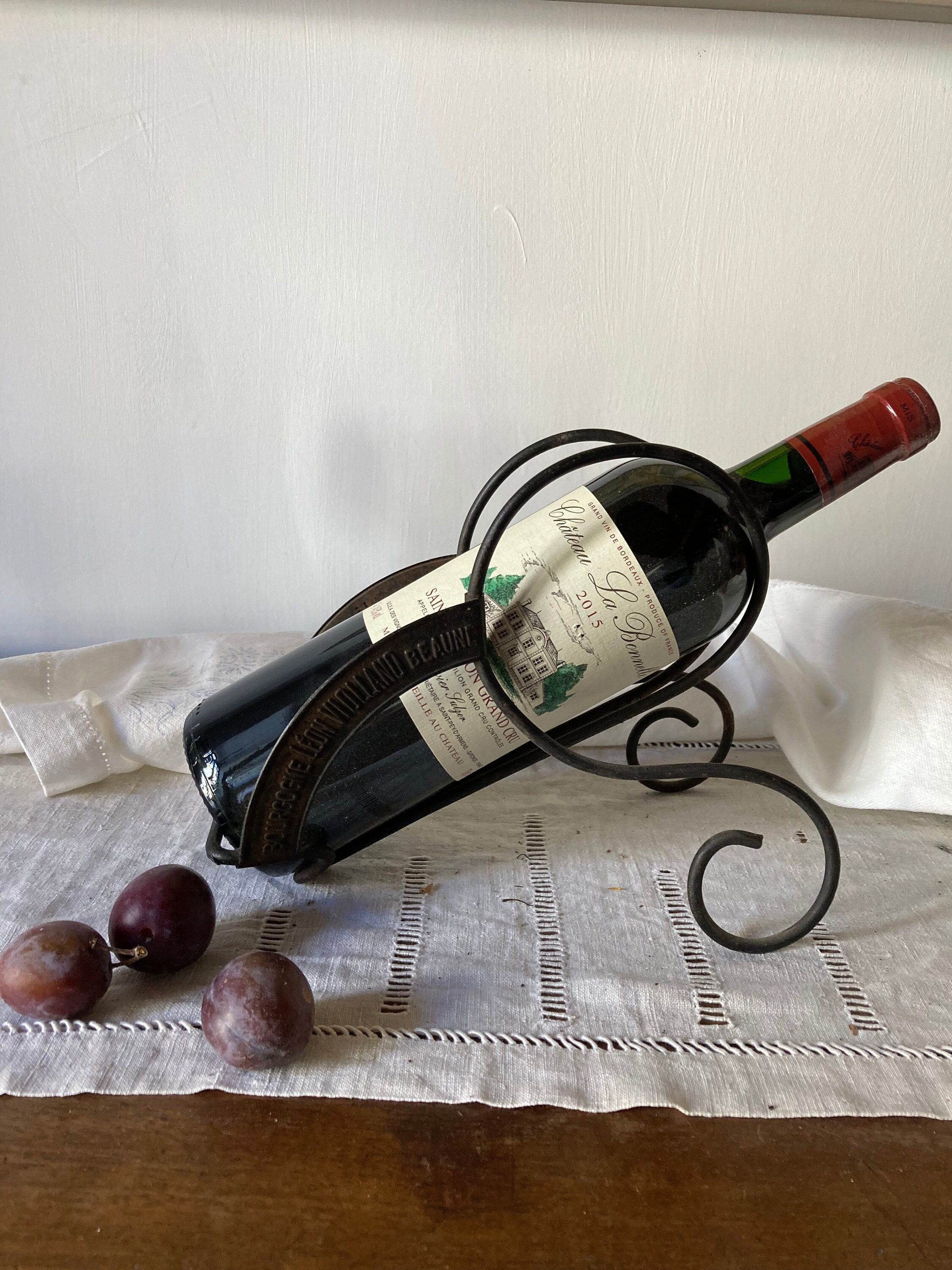 ancien français porte bouteille vin/présentoir à verseur support vintage