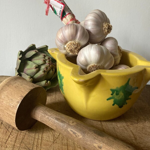 Yellow Mortar and Pestle Etsy