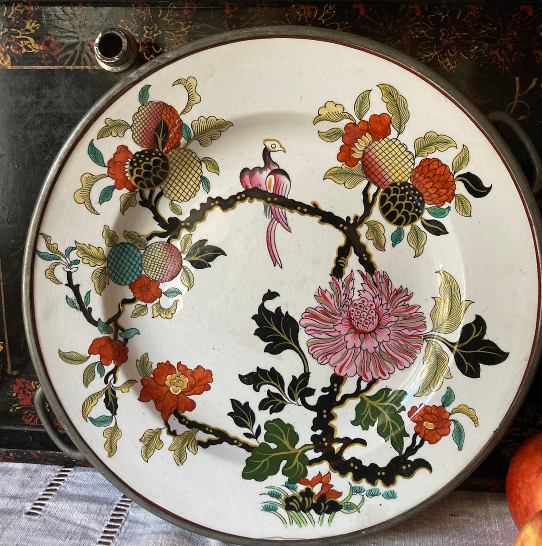 Vintage Antique Victorian English Hot Water Warming Plate / Signed