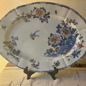 Vintage Gien Faience Earthenware Platter / French Pottery / Transferware / Fine Tableware / Loire Valley