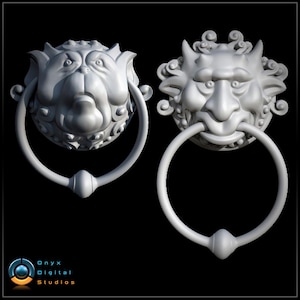 Labyrinth inspired Door knockers STL, 3d printable labyrinth door knockers