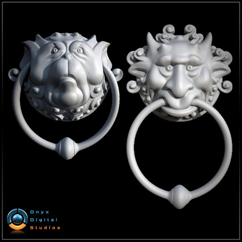 Labyrinth Inspired Door Knockers STL, 3d Printable Labyrinth Door Knockers Etsy