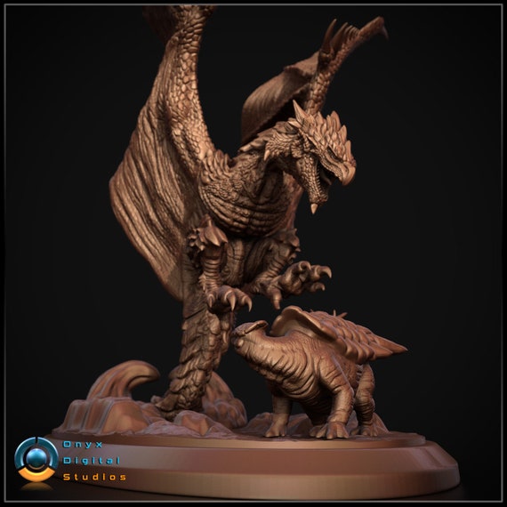 リオレウス ジオラマ STL、3D 印刷可能なモンスター ハンター ジオラマ