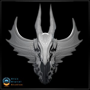 Malzeno wall mounted head STL, 3D Printable monster hunter trophy