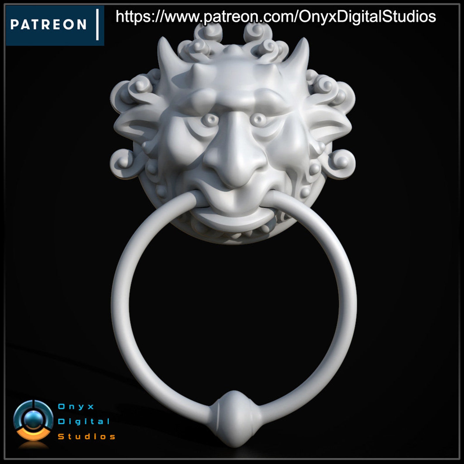 Labyrinth Inspired Door Knockers STL, 3d Printable Labyrinth Door