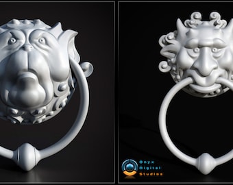 Labyrinth inspired Door knockers STL, 3d printable labyrinth door knockers