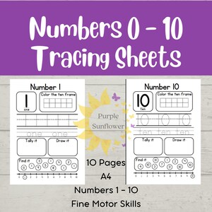 Numbers 1 - 10 Worksheets