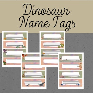 Dinosaur Name Tags