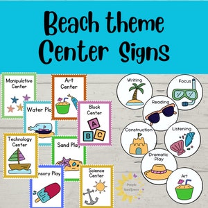 Beach Theme Center Signs