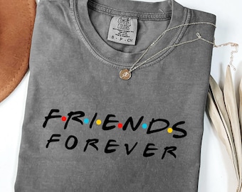 Camiseta "Friends Forever", estilo F.R.I.E.N.D.S., regalo para mejores amigos, estética de Central Perk, camisetas a juego