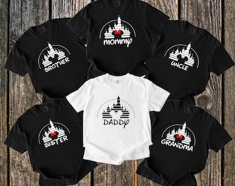 Disney Family Castle Trip Shirts, Matching Vacation Tees