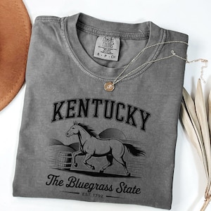 Retro Kentucky T-Shirt: Comfort Colors Bluegrass State Graphic