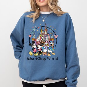 Walt Disney World Sweatshirt, Disney Family Vacation Shirt, Mickey and Friends Castle Crewneck image 1