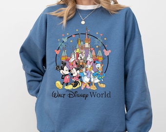 Walt Disney World Sweatshirt, Disney Family Vacation Shirt, Mickey and Friends Castle Crewneck
