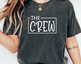 Comfort Colors Crew Shirt: Minimalist Team/Family Graphic Tee
