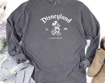 Vintage Disneyland Mickey Long Sleeve Shirt - California Family Matching Tee
