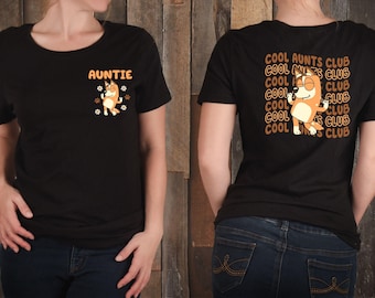 Aunts Club Shirt, Bingo Auntie Tee, Dancing Dog Auntie T-shirt