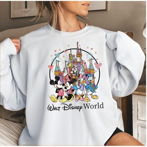 Walt Disney World Sweatshirt, Disney Family Vacation Shirt, Mickey and Friends Castle Crewneck image 4