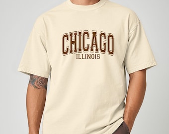 Retro Chicago Illinois T-Shirt, Collegiate Style Tee