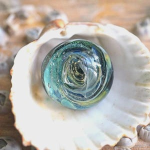 Galaxy Lampwork Glass Pendant: Sterling Silver or 14k Gold Filled Weave, Universe Bead, vortex #2