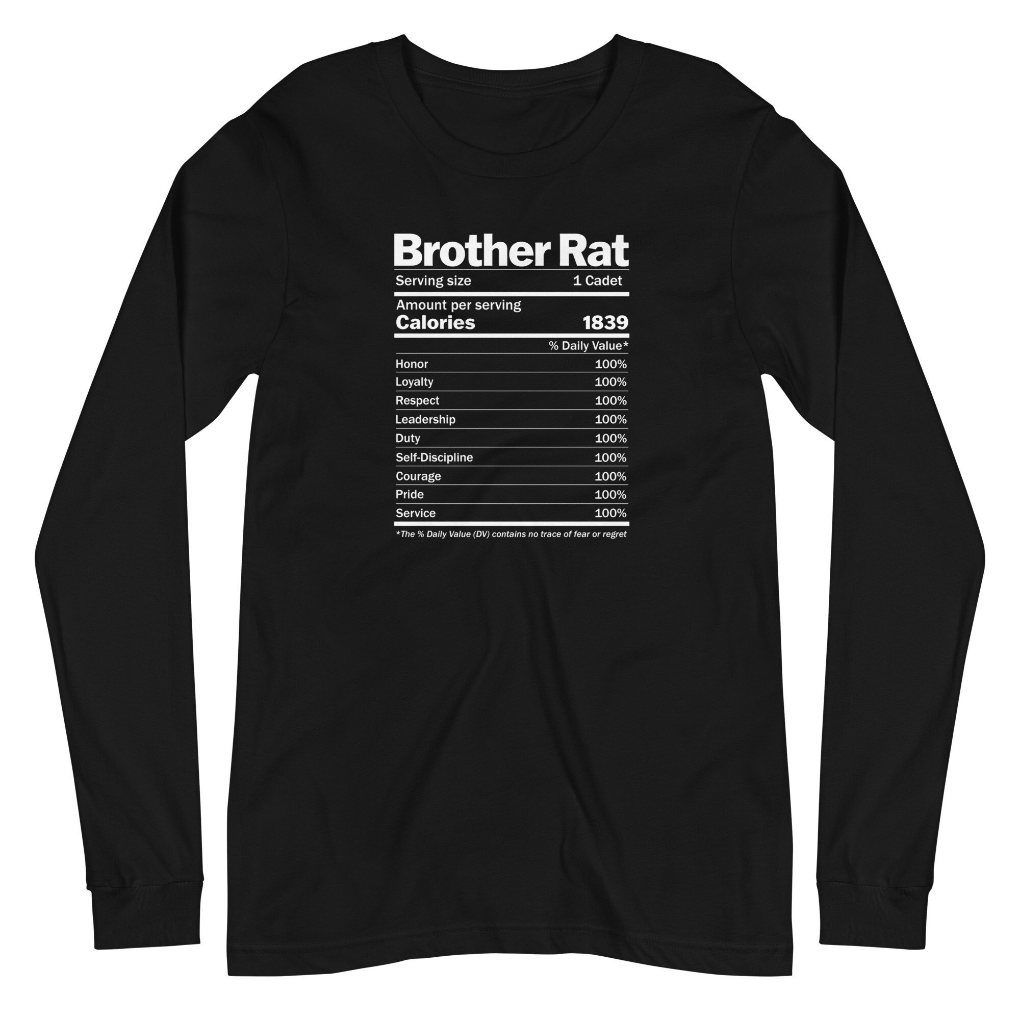 BR Nutrition Label Long Sleeve T-shirt - Etsy