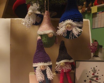 Crocheted Christmas gnomes