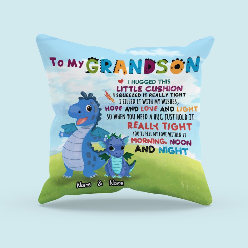 Dino Personalised Pillow Etsy