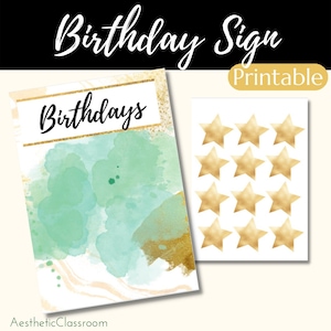 Birthday Sign/ Classroom Decor / AestheticClassroom