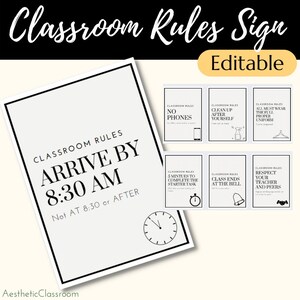 Classroom Rules / Classroom Decor / Editable