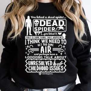 Gale You Just Licked a Dead Spider Sweatshirt, Stop Licking the Damn Thing, Funny Gale Fan Sweater, Baldur&#39;s Gate 3 Shirt, Gale BG3 Sweater